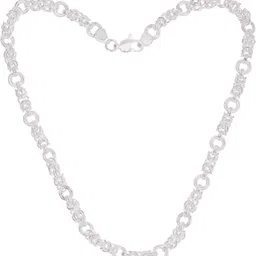 gvlv Silverplated silver coated silver polish silver look fashion stylish chain 999 Silver Plated Alloy Chain image 2