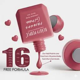 beauty people Friends Gel Nail Polish, 16-Free Formula, Vibrant Shade, Rosewood Blush, 12ml Rosewood Blush image 5