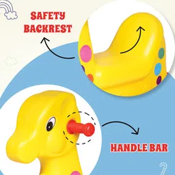 playgro Giraffe Ride-On Toy for Kids | Toddler Baby Rocker Toys Scooter Non Battery Operated Ride On image 3