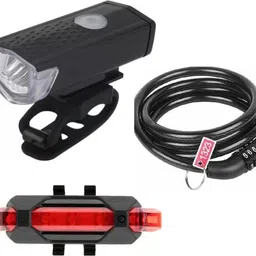 spokefox Bicycle LED USB Rechargeable Head Light and back light With Lock COMBO LED Front Rear Light Combo-picture-18