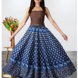 tankaviss Women Printed Regular Blue Skirt-picture-32