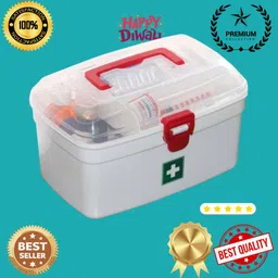 evara international Rectangular Medicine Box, Medical Box, First aid Box,Multi Purpose Box_K90 First Aid Kit image 1