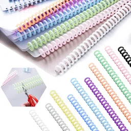 SHOPONIL Binding Spines, 30 Hole Click Binding Ring for A4 A5 B5 Paper, Book Spiral Ring Manual Comb Binder-picture-36
