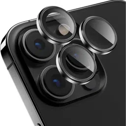 CaseDeal Back Camera Lens Glass Protector for Apple iPhone 12 Pro Max Camera Alloy Metal Ring Easy To Install (Black)-picture-28