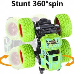 toyporium Push and Go Car Toy, Monster Truck Toys,360 Degree Stunt Car (Pack of 2) (Multicolor) image 2