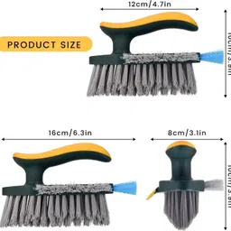 rhhg ecom 4 in 1 Tile Grout Cleaner V-Shape Brush for Scrub Floor, Corner, Window, Sink Plastic Wet and Dry Brush image 2