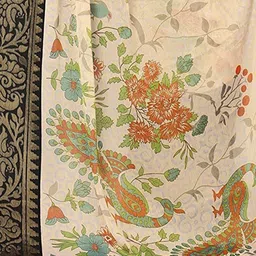 Sitanjali Floral Printed Zari Brasso Saree image 5