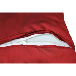 aazeem Red Velvet Printed 16x16 inches Square Cushion Cover (1Pc) image 4