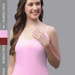 Friskers Pack Of 2 Skin Friendly Cotton Camisoles-image-84