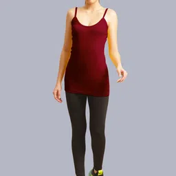 FBAR Pure Cotton Non Padded Long Camisole image 5