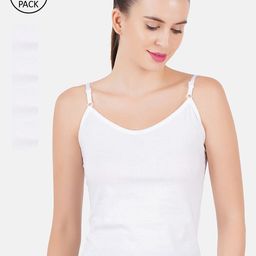 Ramraj Pack Of 5 Pure Cotton Non Padded Camisoles-picture-19