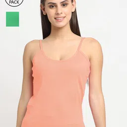 Friskers Women Pack Of 2 Cotton Camisoles-image-80