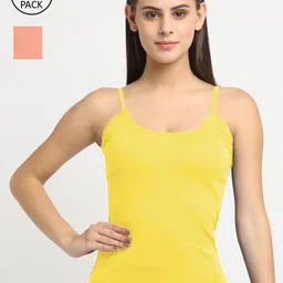 Friskers Women Pack Of 2 Solid Cotton Camisoles-picture-26