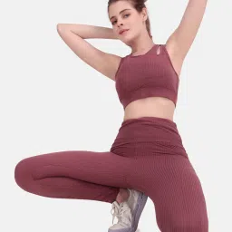 Wear Jukebox Women Purple Textured Sports Bra image 5