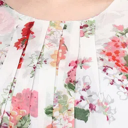 Mayra Floral Print Puff Sleeve Crepe Blouson Top image 2