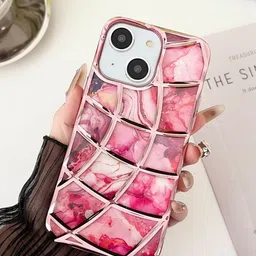 Luxury Kase LK145 Electroplated Marble Geometric iPhone 13 Back Case-picture-10