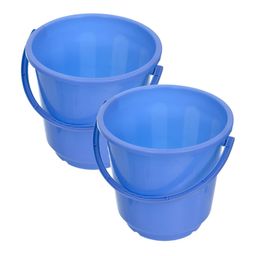 Kuber Industries Blue 2 Pieces Unbreakable Bucket-picture-26