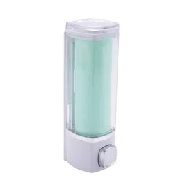 Kuber Industries Green Manual Shampoo & Soap Refillable Dispenser 250 ml-image-77