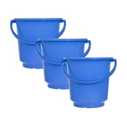 Kuber Industries Blue 3 Pieces Unbreakable Bucket-picture-18