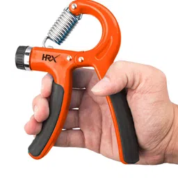 HRX by Hrithik Roshan Orange & Black Adjustable Hand grip Forearm Hand Gripper image 4