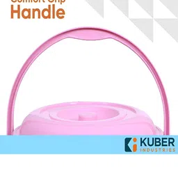 Kuber Industries Pink 3 Pieces Unbreakable Bathroom Buckets 13 L Each image 4