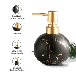 UMAI Grey Printed Stoneware Soap Dispenser image 3