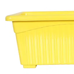 Kuber Industries Set Of 2 Yellow Rectangular Plastic Planters image 5