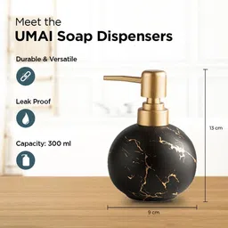 UMAI Grey Printed Stoneware Soap Dispenser image 2
