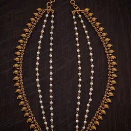 Kushal's Fashion Jewellery Gold Plated Ruby Antique Matil image 1