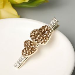 Priyaasi Women Silver-Toned & Beige Embellished Alligator Hair Clip-picture-40