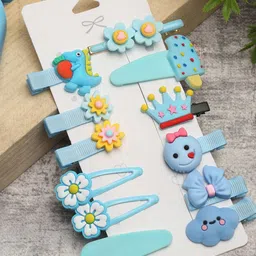 Celena Cole Girls Set of 12 Blue Tic Tac Clips-image-70