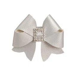 Aye Candy Girls Silver-Toned & White Embellished Alligator Hair Clip-image-29