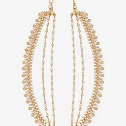 Kushal's Fashion Jewellery Gold-Plated Classic Ear Chain image 2