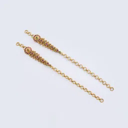 Kushal's Fashion Jewellery Gold Plated Stone Studded Ear Cuff Earrings image 2