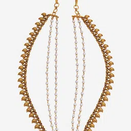 Kushal's Fashion Jewellery Gold Plated Ruby Antique Matil image 2