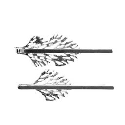 hair drama co. HAIR DRAMA COMPANY Girls Silver-Toned & White Embellished Hair Accessory Set of Two image 3