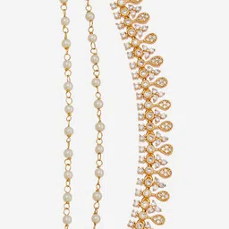 Kushal's Fashion Jewellery Gold-Plated Classic Ear Chain image 3