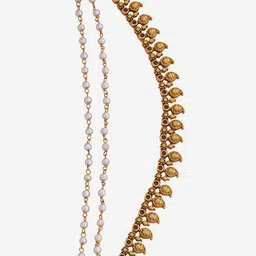 Kushal's Fashion Jewellery Gold Plated Ruby Antique Matil image 3
