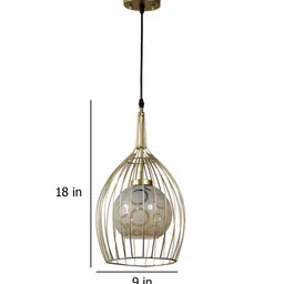 eliante by jainsons lights Yokos Gold Iron Hanging Light image 5