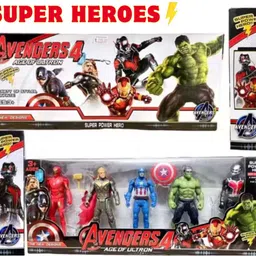 shinilifestyle Marvel Avengers Action Figure Set | 5 Superhero Toys for Boys |Birthday Gift Set-picture-24