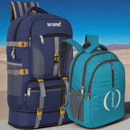 Travel Gear Rucksack + Utility Backpack | Strong Build Quality Combo Pack Of 2 Rucksack - 70 L-image-76