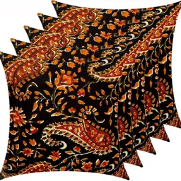 actos Combo Set Of 5 Cushion And 2 Microfibre Floral Bolster Pack of 7 image 3