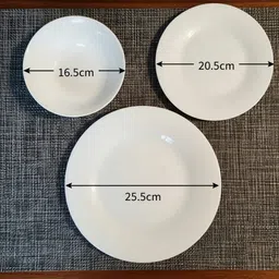 bisxco Pack of 18 Opalware The Perfection Collection: Premium White Dinnerware Set,Elegance for Your Table Dinner Set image 3
