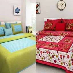 shree balaji 210 TC Cotton Double Printed Flat Bedsheet-picture-32