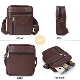 jairaj Brown Men Sling Bag Men Sling Bag extra large image 2