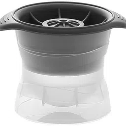 syga Round Silicone Sphere Ice Ball Mold Ice Tray Gray Small Grey Silicone Ice Cube Tray image 1