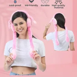 empoison Rabbit Cute & Stylish Ear Warmers Soft comfortable warm rainbow Airbag Earmuffs Ear Muff image 4