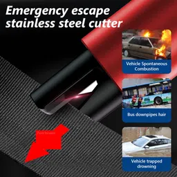 palay Car Emergency Window Breaker with LED, Seat Belt Cutter and Glass Car Safety Hammer image 5