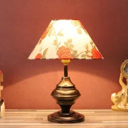 Grey Fabric Shade Table Lamp With Copper Base By Foziq-picture-38