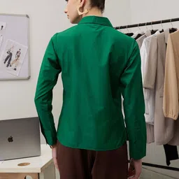 street9 Women Regular Fit Solid Casual Shirt image 5